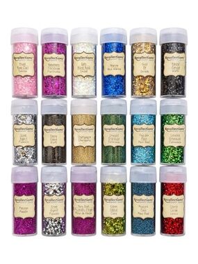 RECOLLECTIONS SIGNATURE SPECIAL GLITTER & MICROBEADS 18PC - BRAND NEW